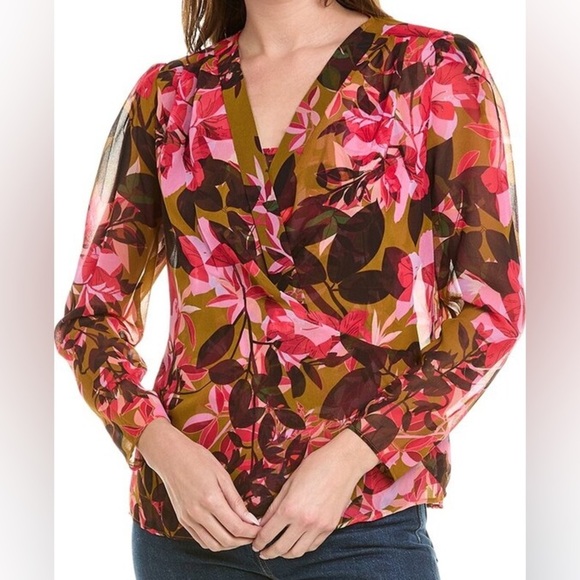 CAbi Mia 2 Piece Long Sleeve Layered Blouse Size M - Picture 3 of 8